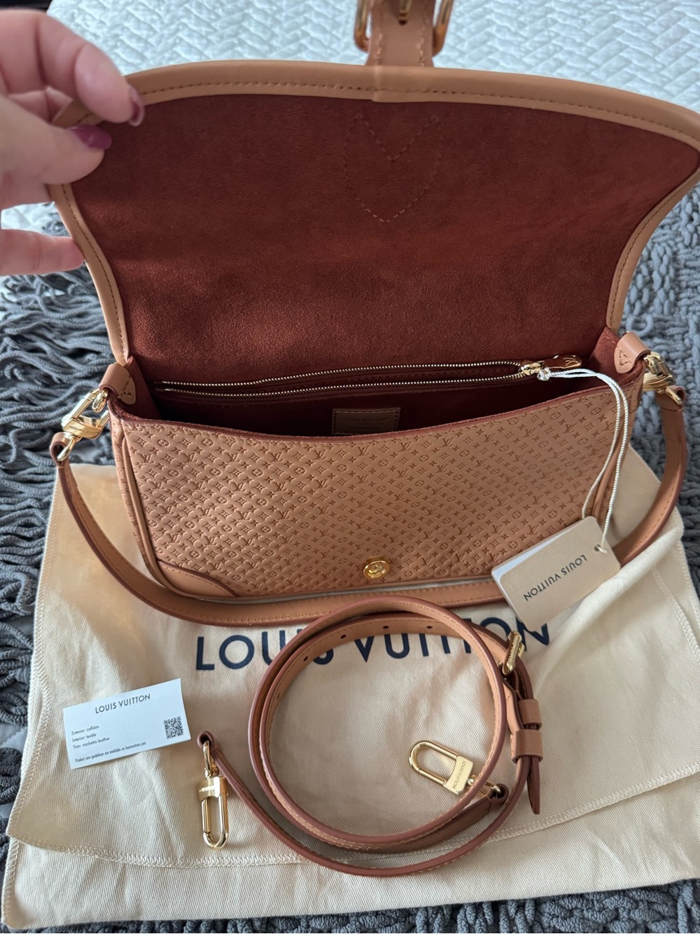 NWT Louis Vuitton Diane Hazelnut Mini Monogram  Leather Shoulder/Crossbody Bag - Picture 4 of 13